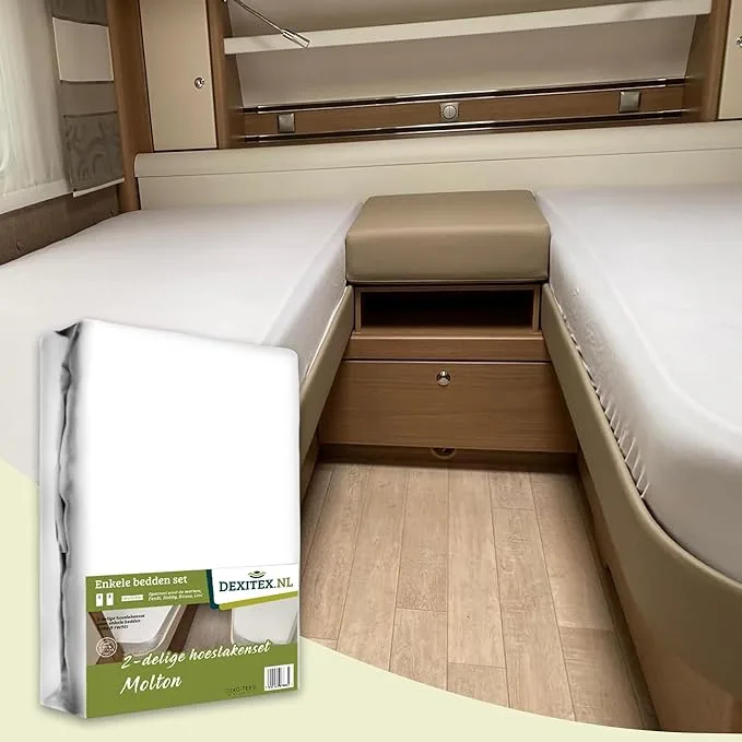 Enkele bedden Molton set 2 delig