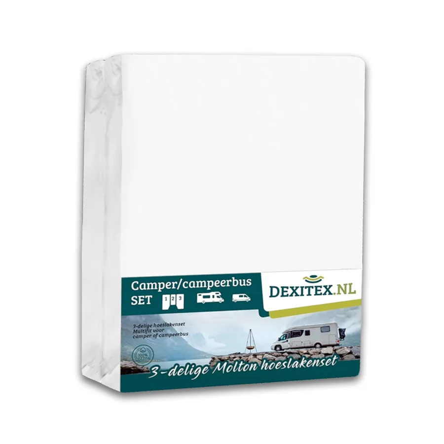 Molton hoeslakenset - 3 delig met midden matras