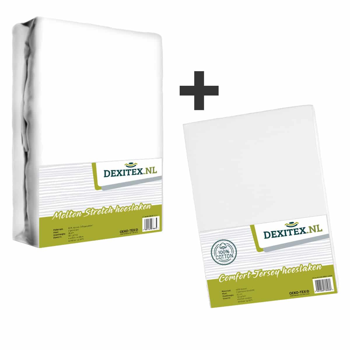 energie Omhoog Bedenk Dexitex Textielpakket Frans bed - 1 hoeslaken en 1 molton - rechts