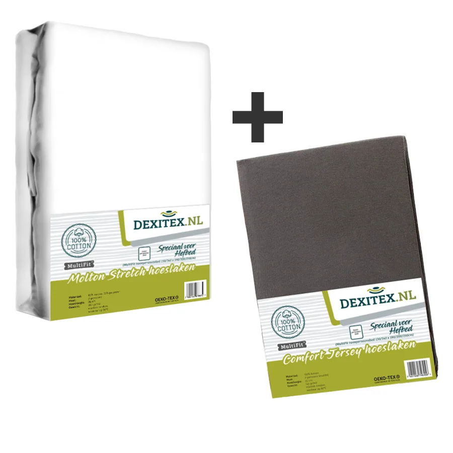 Textielpakket Hefbed 1 Molton + 1 Jersey hoeslaken