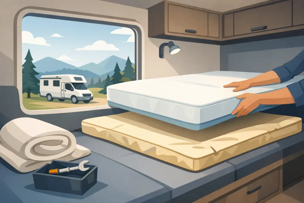 Camper matras vervangen zonder miskoop