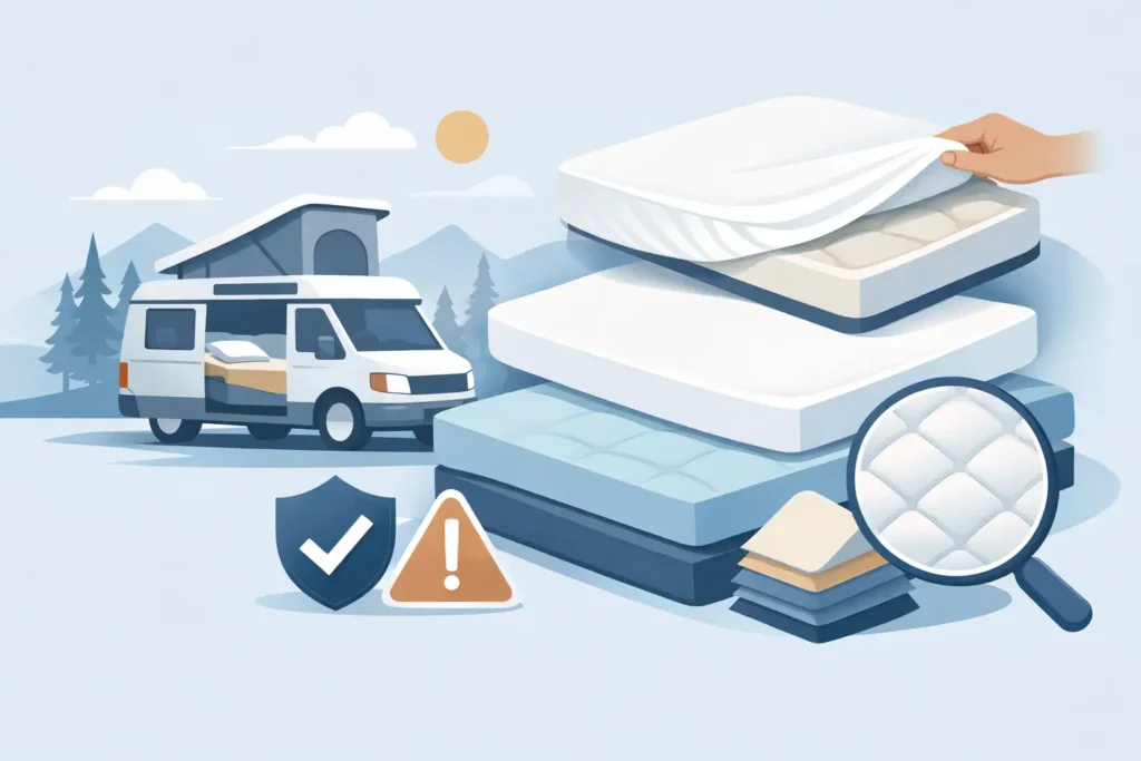 Molton camper matras kiezen zonder miskoop