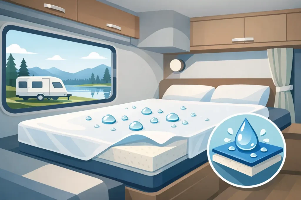 Waterdichte matrasbeschermer caravan kiezen