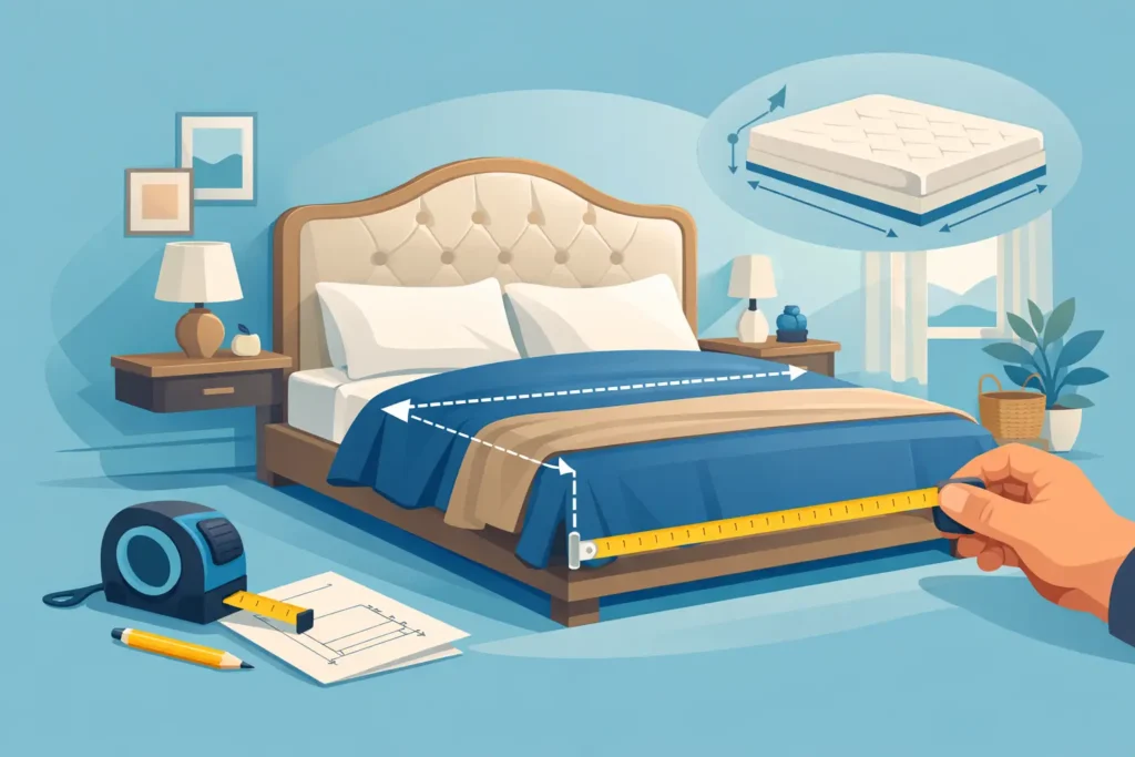 Hoe meet je een Frans bed goed op?