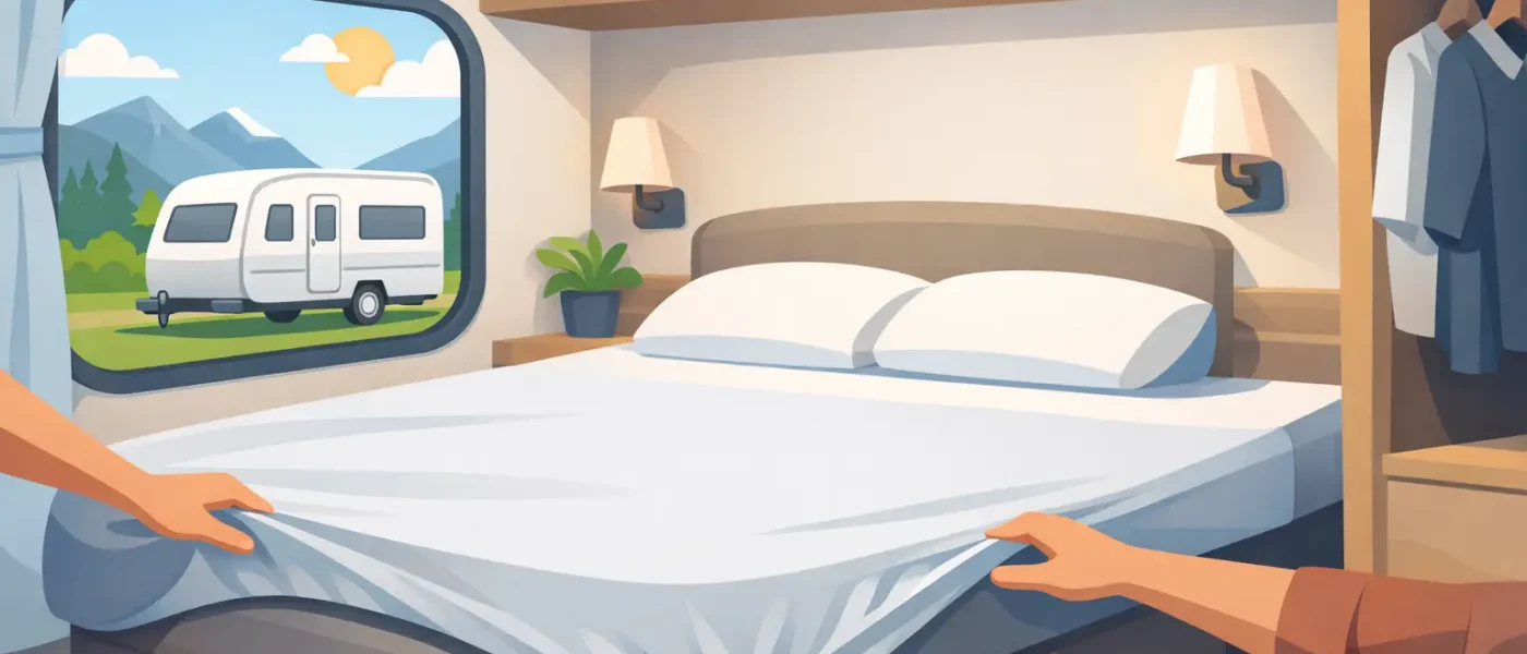 Past een standaard hoeslaken in de caravan?