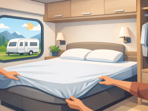 Past een standaard hoeslaken in de caravan?