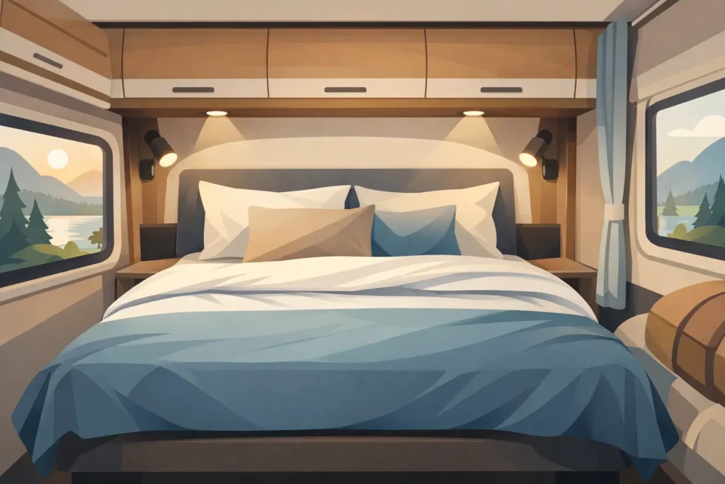Queensbed camper beddengoed dat wél past