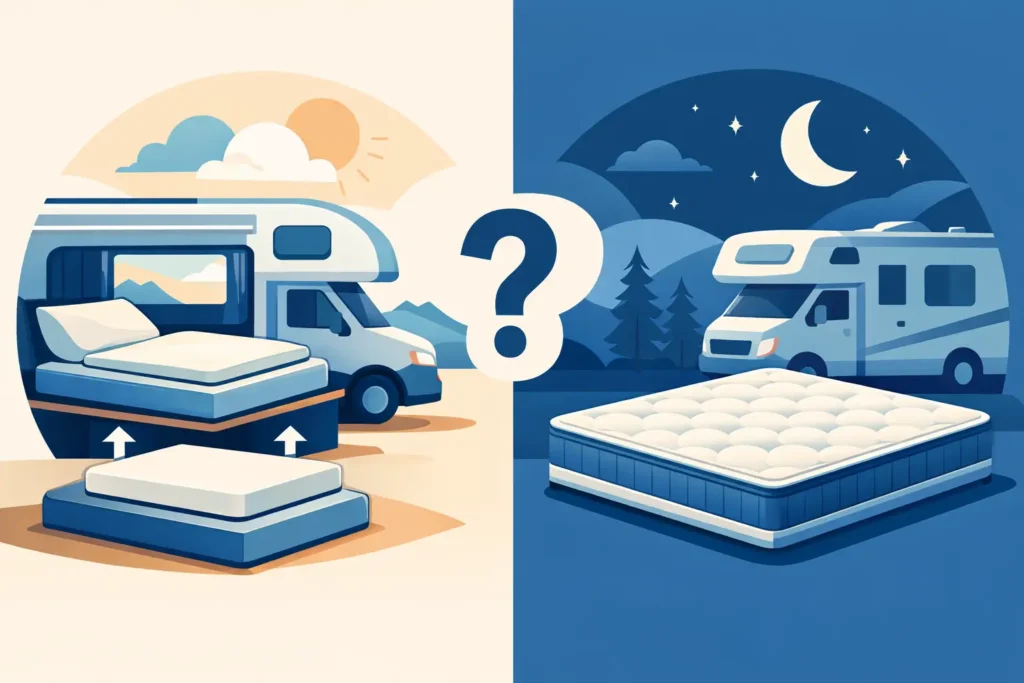 Topper of nieuw campermatras kiezen?