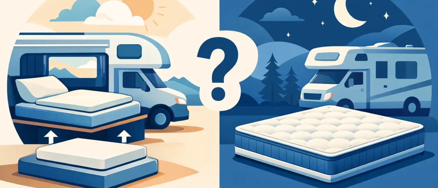 Topper of nieuw campermatras kiezen?