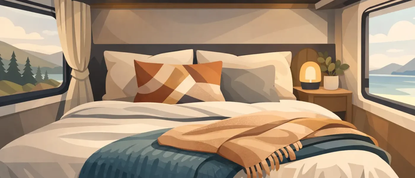 Frans bed in camper: kies textiel dat wél past