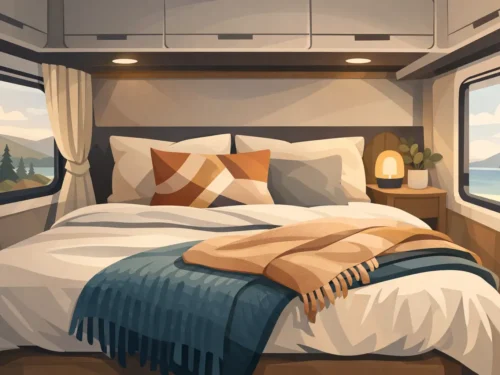 Frans bed in camper: kies textiel dat wél past