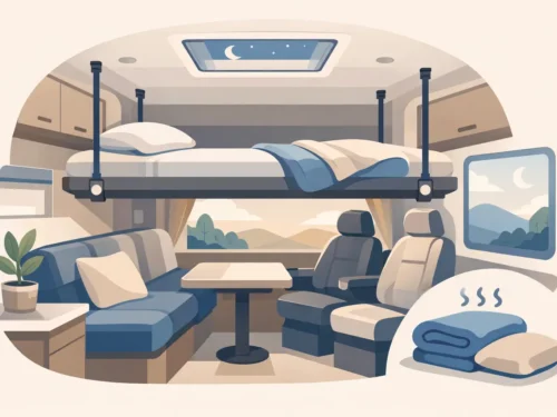 Hefbed comfortabeler maken in de camper