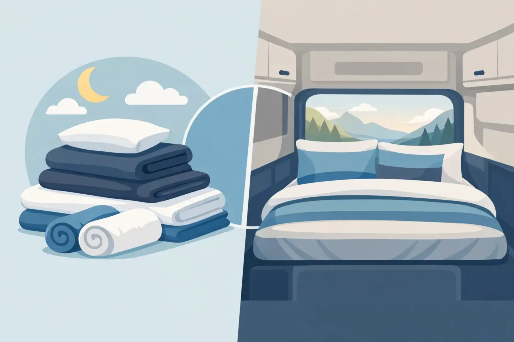 Losse sets versus textielpakket voor camperbed