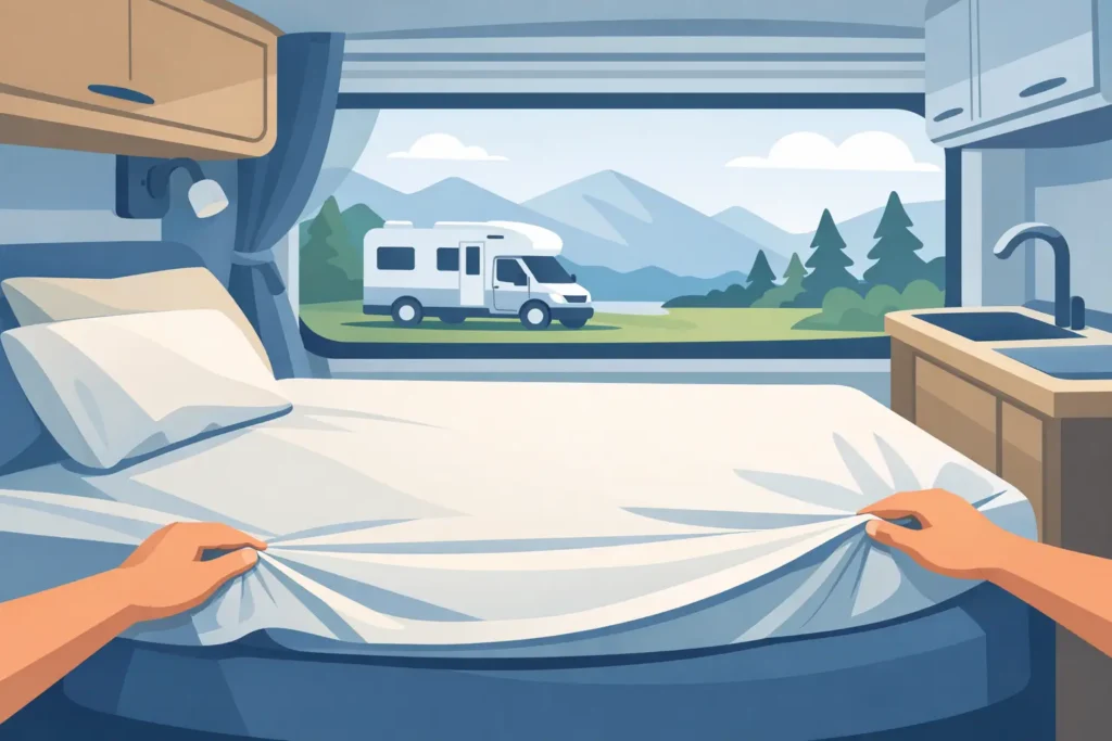 Tussenhoeslaken camper gebruiken zonder gedoe