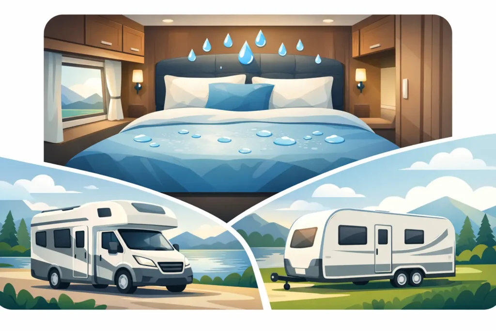 Wasserdicht queensbett voor camper en caravan