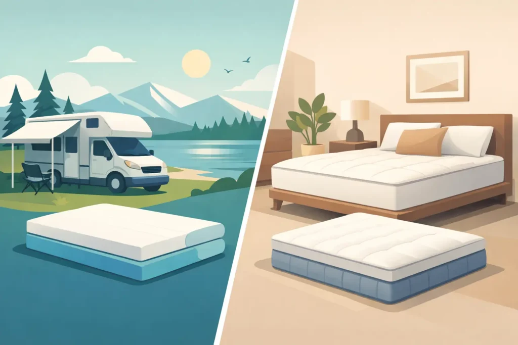 Campermatras of huishoudmatras kiezen?