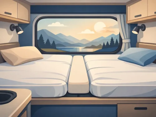 Oplossing voor spleet tussen matrassen in camper
