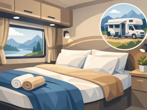 Praktijkvoorbeeld Frans bed opmaken in camper