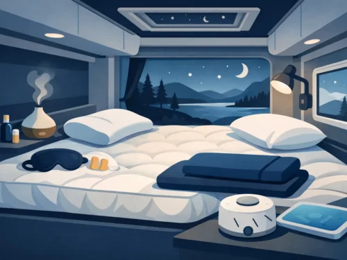 Beste campermatras accessoires voor beter slapen