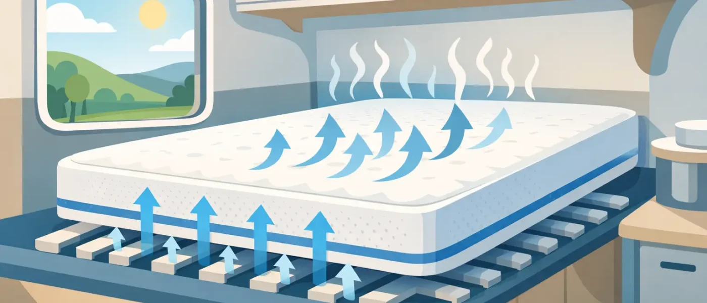 Caravanmatras ventilatie optimaal houden
